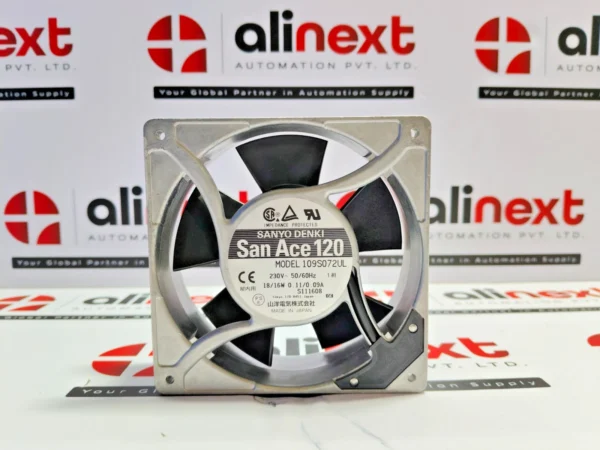 Sanyo Denki 109S072UL San Ace 120 AC cooling fan 230V 50/60Hz 18/16W 0.11/0.09A