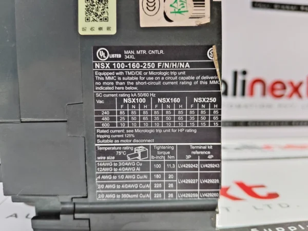Schneider Electric Compact NSX 100H circuit breaker