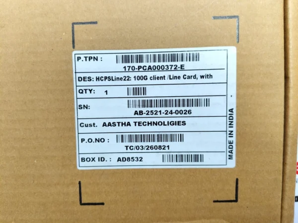 Tejas Networks HCPSLine22 100G Client/Line Card ELAN07_GE_FE