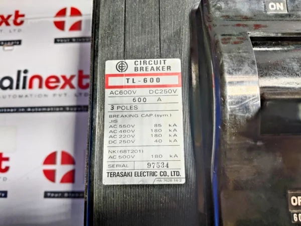Terasaki Electric TL-600 circuit breaker AC600V DC250V 600A