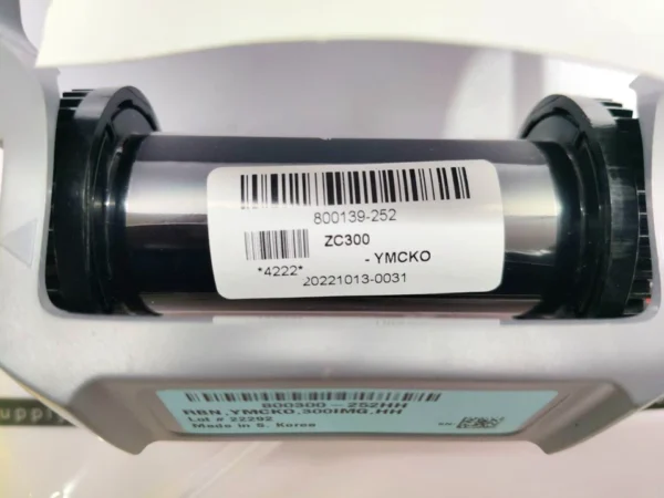 Zebra ZC300 Series YMCKO Color Ribbon Cartridge 8000300-252HH