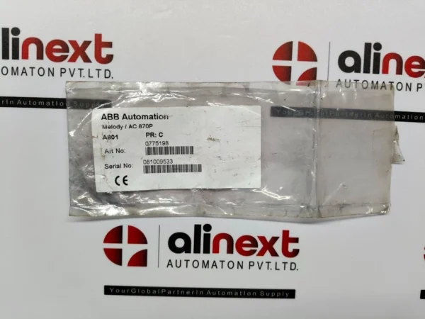 ABB Melody A801 0775198 Transducer with Yellow Cable