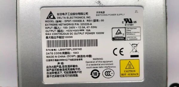Delta DPST-1000EB A 1000W Switching Power Supply 100-240~12A 47-63Hz
