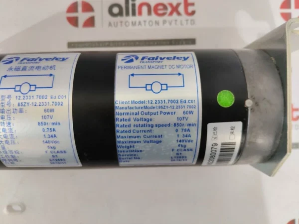 Faiveley 12.2331.7002 Ed.C01 Transport PermanentMagnet DCMotor 85ZY-12.2331.7002