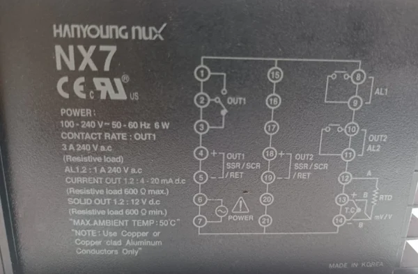 Hanyoung NUX NX7_00 Temperature Controller
