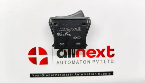 Honeywell FRN91-12BB 20A 12V Rocker Switch SPST On-Off Black Actuator