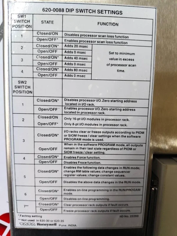 Honeywell PLDM 620-0088 Redundancy Control Module