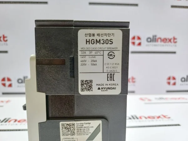 Hyundai Electric HGM30S Molded Case Circuit Breaker 3P 32A 50/60H 460V