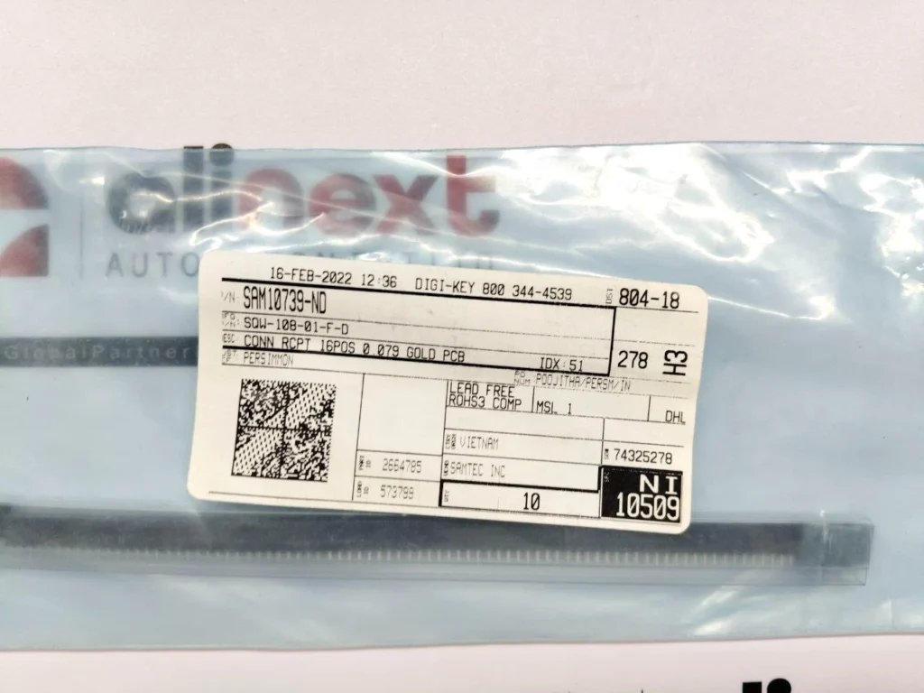 Lot of 10x Samtec SQW-108-01-F-D socket strip connector SAM10739-ND