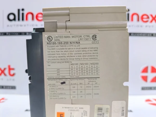 Merlin Gerin NS100 N 3Pole 16A Circuit Breaker NS100-160-250 N/H/NA