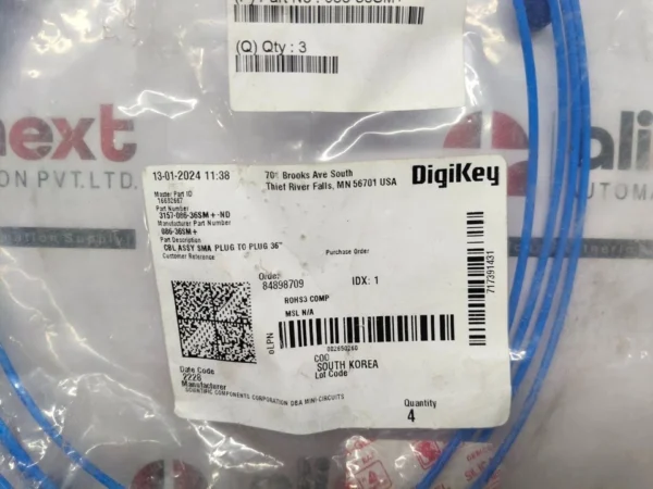 Mini-Circuits 086-36SM+ SMA Plug to Plug Coaxial Cable Assembly