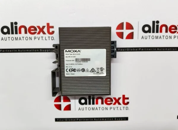 Moxa IMC-21-S-SC Industrial Ethernet-to-Fiber Media Converter 12-48 VDC