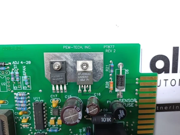 PEM-Tech PT 902M LEL Monitor PCB CARD PT877 Rev 2