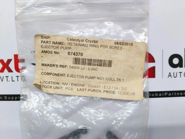 Retaining Ring for EVAC Ejector Pump