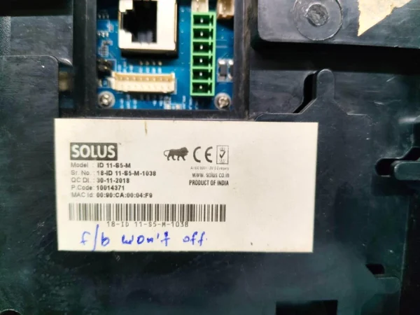 SOLUS ID 11-S5-M Biometric Fingerprint Access Control Reader Terminal