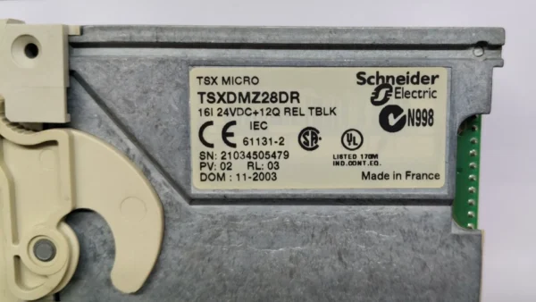 Schneider TSXDMZ28DR TSX Micro I/O Module 16I 24VDC+12Q REL TBLK