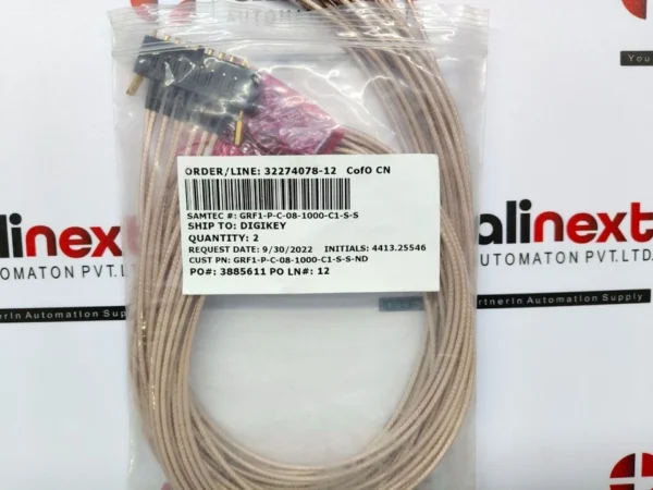 Set of 2x Samtec GRF1-P-C-08-1000-C1-S-S Coaxial Cable