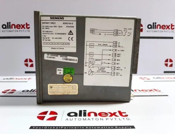 Siemens SIPART DR21 process controller 6DR2100-5 230VAC 50/60HZ