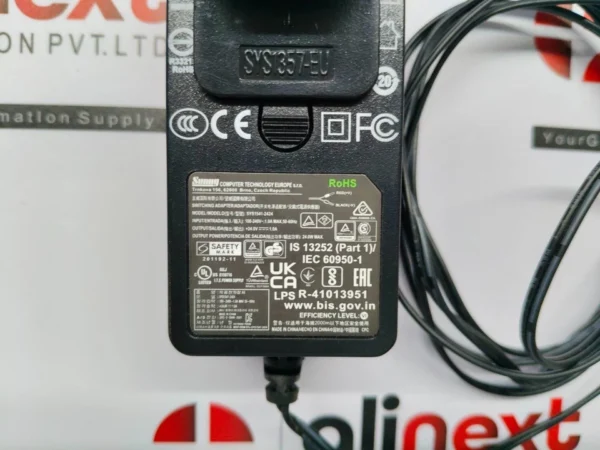 Sunny SYS1541-2424 Switching Power Adapter 100-240V 50/60Hz 1.0A Max