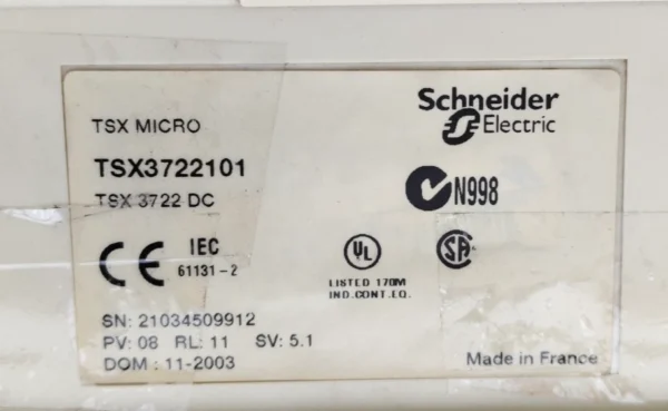 Telemecanique Schneider TSX3722101 Modicon TSX Micro, Modular base controller