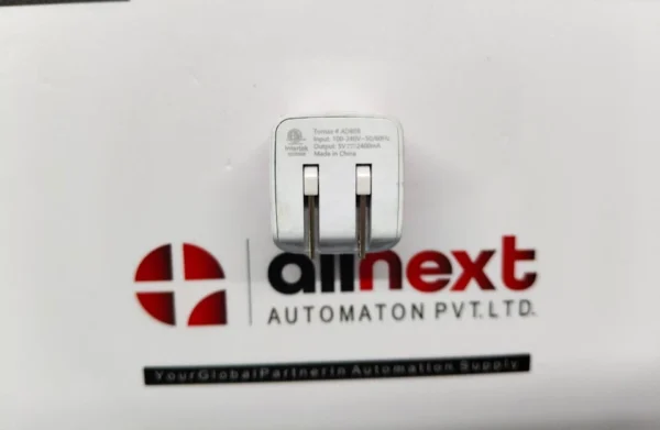 Tomax AD808 Dual USB Wall Charger Adapter 100-240V 50/60Hz 5V 2400mA