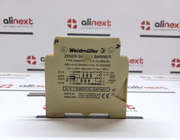 Weidmuller Zener Safety Barrier S965POS CAT NO.980822
