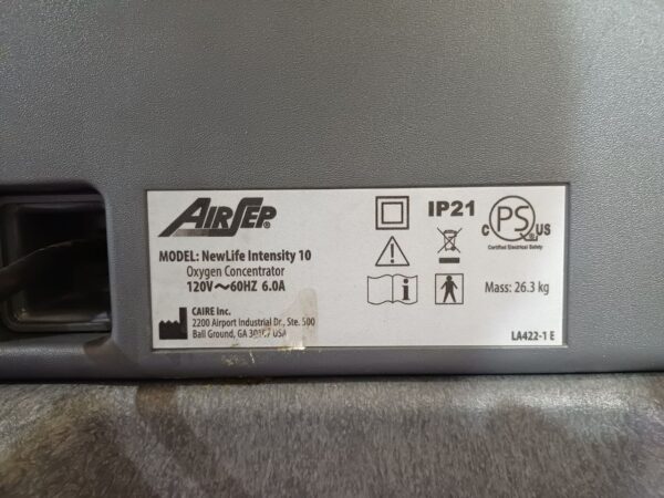 AirSep NewLife Intensity 10 Oxygen Concentrator 120V-60Hz 6.0A M766AS0991010