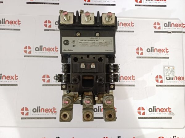 Allen-Bradley 500F-FOD930 L, 3-Pole, NEMA Size 5 motor starter contactor