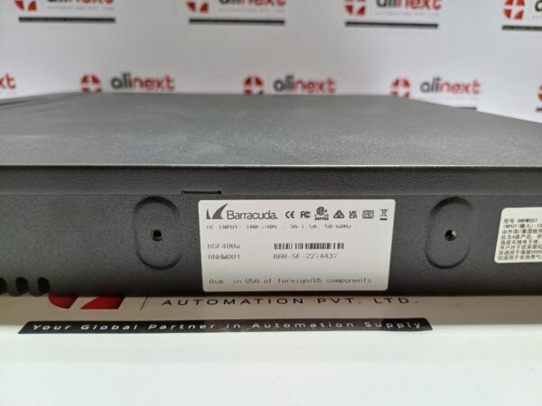 Barracuda BSF400a BNHW001 Email Security Gateway 400 100-240V 50-60Hz 3-1. 5A