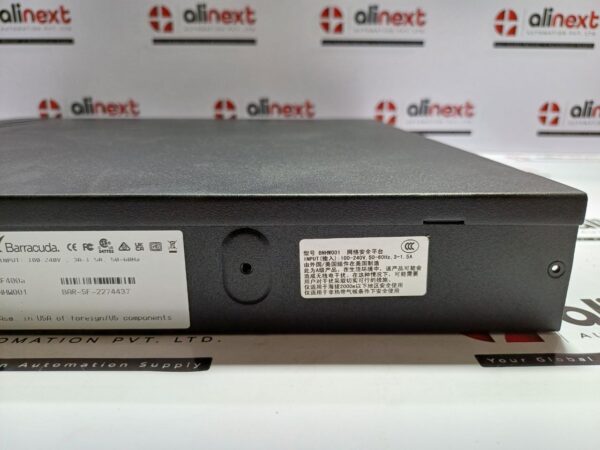 Barracuda BSF400a BNHW001 Email Security Gateway 400 100-240V 50-60Hz 3-1. 5A