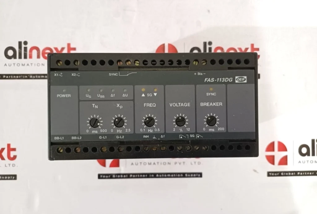 DEIF FAS-113DG Synchronizer Relay 110V AC/DC 60Hz Generator Control Module