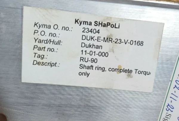 Danelec Kyma Ring Unit RU-90 Type RU-90 S# K-6408 Shaft Power Meter Ring