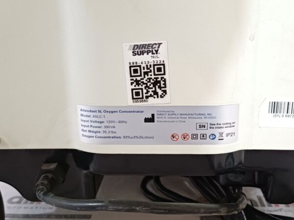 Direct Supply Attendant 5L Oxygen Concentrator Model A5LC-1 120V-60Hz 35.2lbs