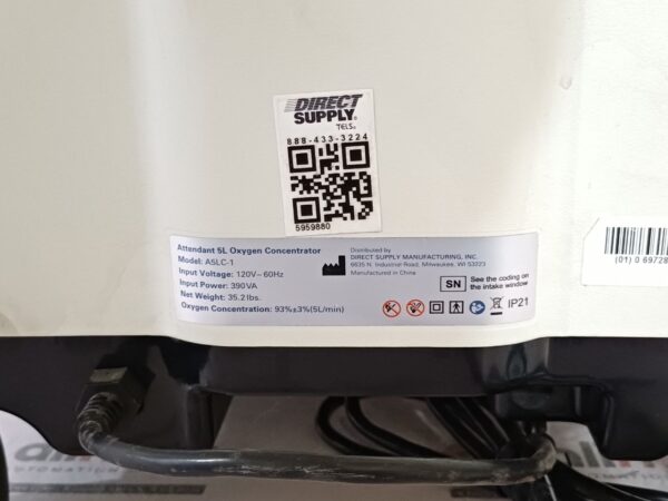 Direct Supply Attendant 5L Oxygen Concentrator Model A5LC-1 120V-60Hz 35.2lbs