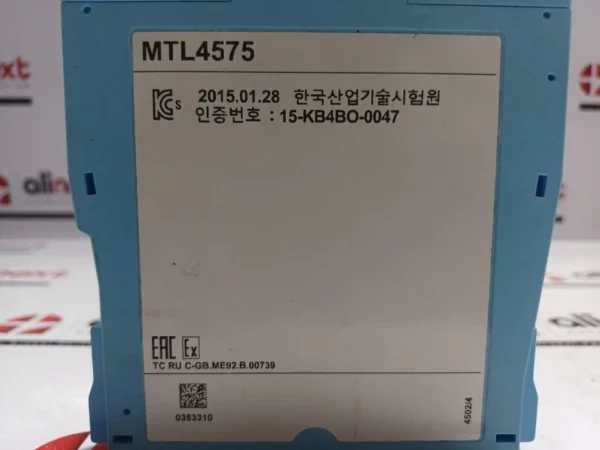 Eaton MTL4575 Temperature Converter Signal Isolator RTD/THC Input DIN Rail