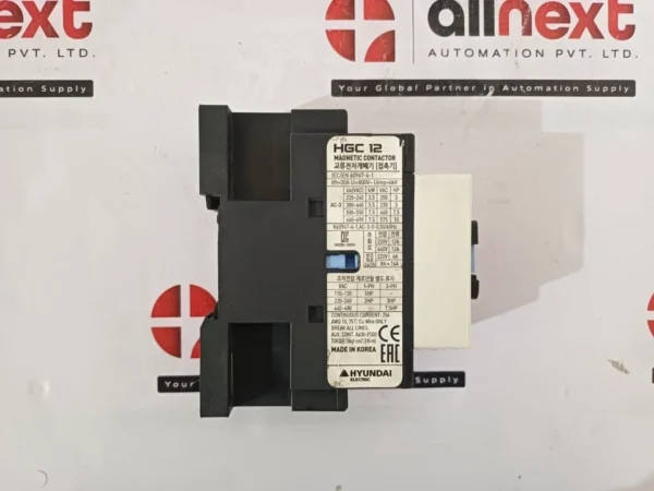 Hyundai Electric HGC-12 Magnetic Contactor 3-Pole 25A IEC EN 60947-4-1