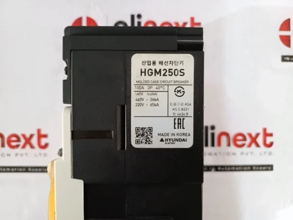 Hyundai HGM250S 100A 3P Molded Case Circuit Breaker