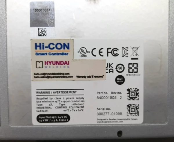 Hyundai Hi-CON HIC-01 Smart Controller Teach Pendant 640001505 Rev 2 24V