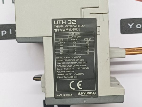 Hyundai UTH 32H Thermal Overload Relay 5A 690V