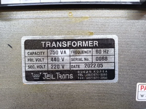 JEIL Trans 750VA Control Transformer 440V to 220V