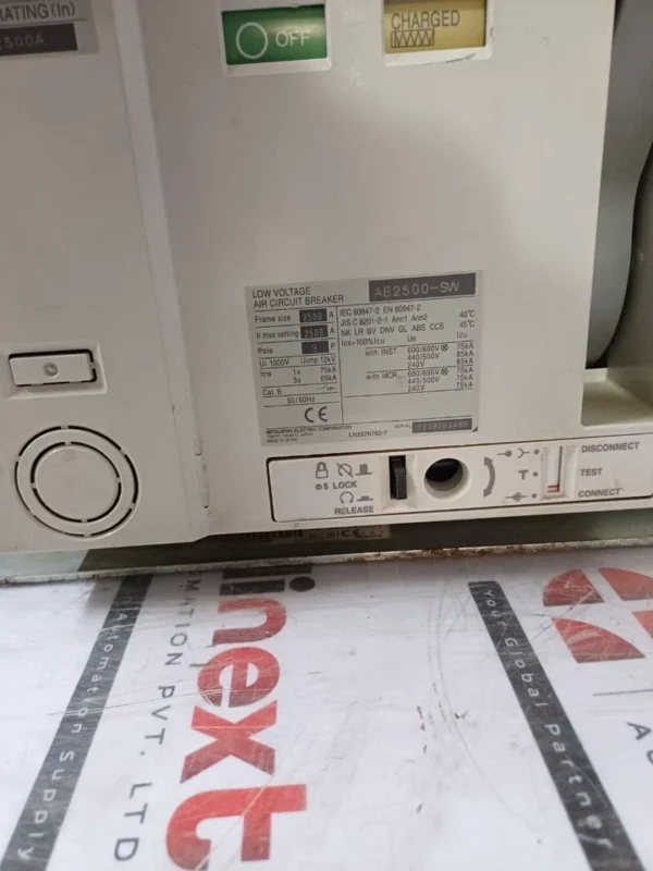 Mitsubishi Electric Low Voltage Air Circuit Breaker AE2500-SW 3-pole 2500 A