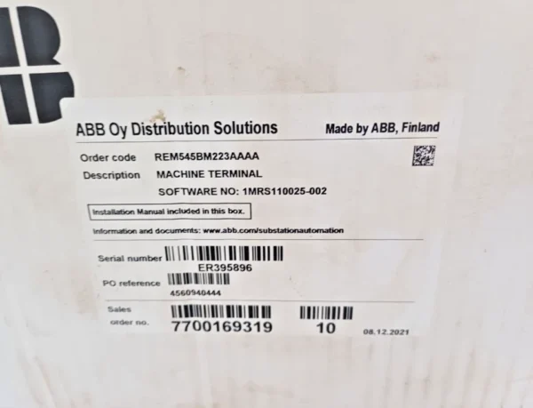 NEW ABB REM545BM223AAAA Machine Terminal REV B (with Orange Terminal Blocks)