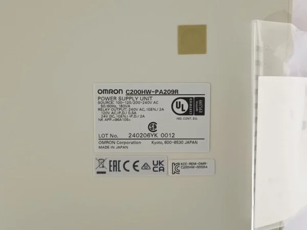 Omron C200HW-PA209R Power Supply Unit PLC 100–240VAC