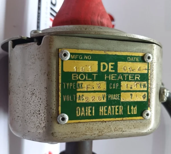 Parts for Daiei Heater Ltd DE Bolt Heater NKF-2 1.1kW 220VAC 1 Phase
