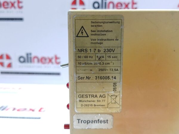 Parts for GESTRA NRS 1-7B 230VAC 50/60H 5VA 15 Sec LEVEL CONTROL SWITCH