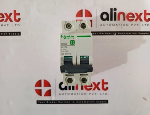 Schneider Electric C60N 20A 2 Pole MCB Circuit Breaker 415V 10kA