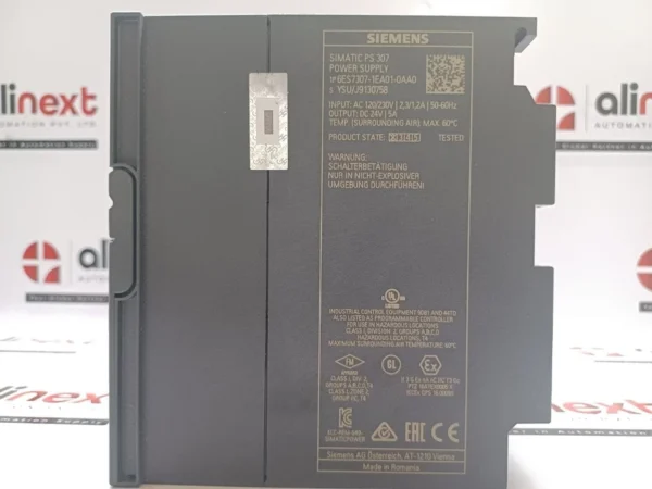 Siemens SIMATIC PS 307 Power Supply 6ES7307-1EA01-0AA0 24V 5A