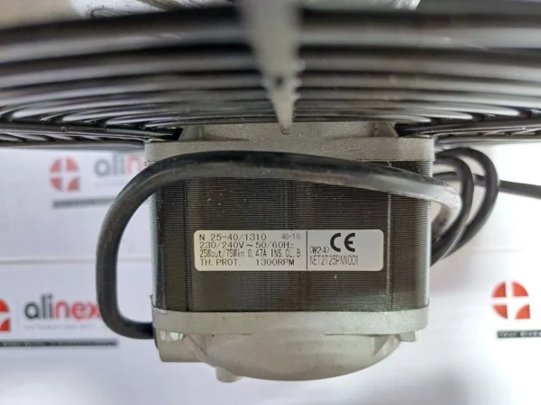 Square Axial Fan with ELCO N 25-40/1310 Motor 230/240V~50/60Hz 0.47A