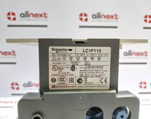 Telemecanique LC1F115 TeSys F 3-Pole Contactor LX1FF092 92 V 50 Hz / 110 V 60 Hz