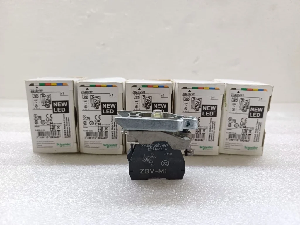 Lot of 5X Schneider Electric ZB4BVM1 LED Pilot Light Modules 230V ZBV-M1